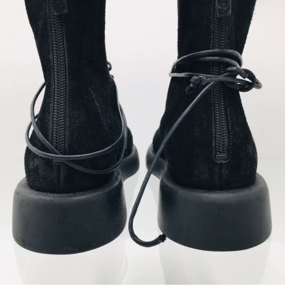 Marsell Black Suede Combat Boots - Picture 5 of 15